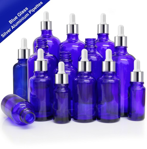 Blaue glas tropferflasche - blaue, mit