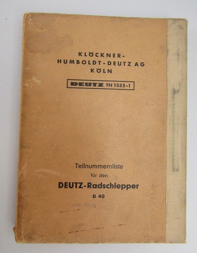 Deutz d40 radschlepper mit - deutz,