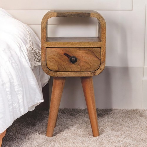 Nachttisch mangoholz massiv - nachttisch,