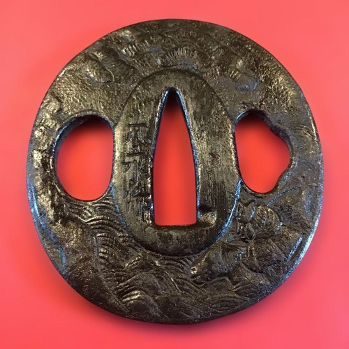 Tsuba eisen welle pferd - eisen, edo