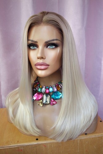 Perücke lace wig netz blond - lace,