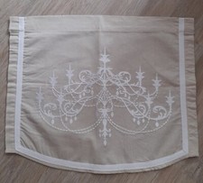 Scheibengardine, Shabby, Barock, beige, Stickerei, blickdicht, Top Zustand