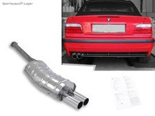 Eisenmann Sportauspuff + VBR BMW 3er E36 320i 323i 2x70mm scharfkantig