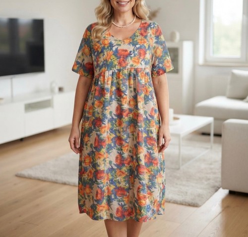 46 leinen kleid - 42,
