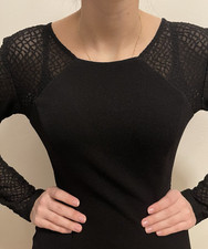 Zara Etuikleid Spitze schwarz