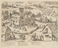 Schlacht von Boksum, Kupferstich Barock Militär 1600-1649 Unbekannt (16.Jhd)