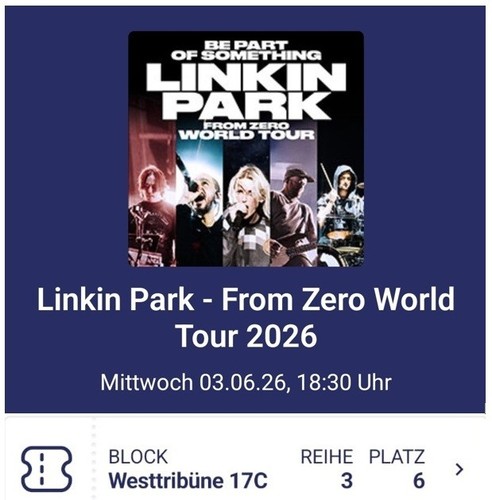Konzertkarte linkin park - konzertkarte,