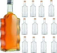 12x 0,5L Flasche mit Schraubverschlüss Glasflasche für Liköre Flasche