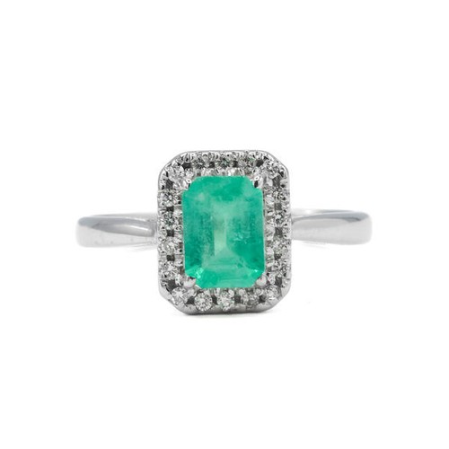 Ring mit smaragd und 18 - ring,