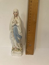Porzellan Figur ND de Lourdes betende Madonna restauriert 18 cm hoch 