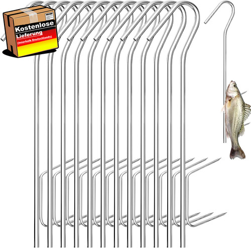 Edelstahl räucherhaken set - edelstahl,