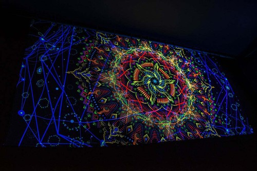 Backdrop psychedelisch - uv,