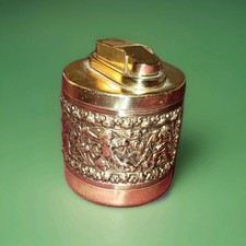 Erhard & Söhne Messing Tischfeuerzeug, 70er Jahre Vintage