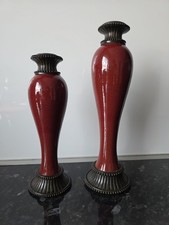Set mit 2 Tafelkerzen Ständer