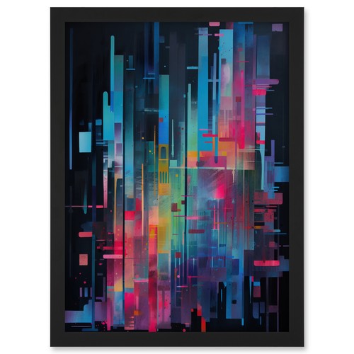 Modern abstract geometric neon - modern,