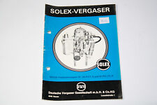 Solex 31PICT-5 / 34 PICT-5 Vergaser VW Golf Polo Handbuch / Beschreibung / Heft