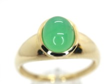GOLDJUNGE69 * SOGNI D`ORO  RING (21) MARLBOROUGH CHRYSOPRAS 9mm 375er GELBGOLD