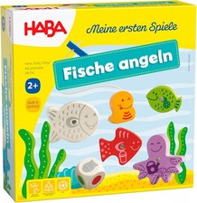 HABA Fische Angeln Angelspiel aus Holz Fördert Feinmotorik