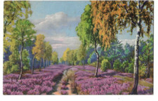 Ältere AK, Kunst, Gemälde, Landschaft, Heide, ca. 1930