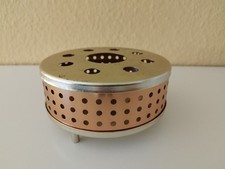 DDR Stövchen Metall Kupfer Loch-Design eloxiert Teewärmer Teelicht gebraucht 