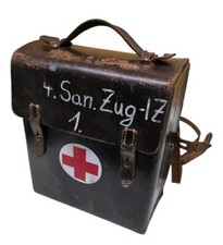 DRK Ledertasche Sanitäter Bag Leather Deutsches Rotes Kreuz Cross Tasche Medic 1