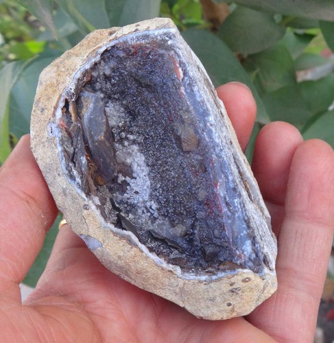 Calcit auf chalcedon geoden - calcit,