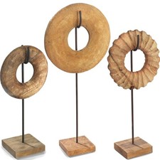 Holz Deko Skulptur Kreis