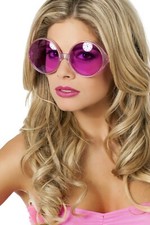 Brille runde Gläser neonpink
