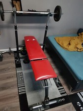 hantelbank mit 10kg gewichten