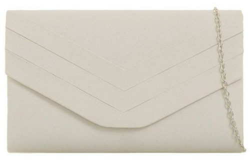 Cremefarbene clutch tasche - cremefarbene,