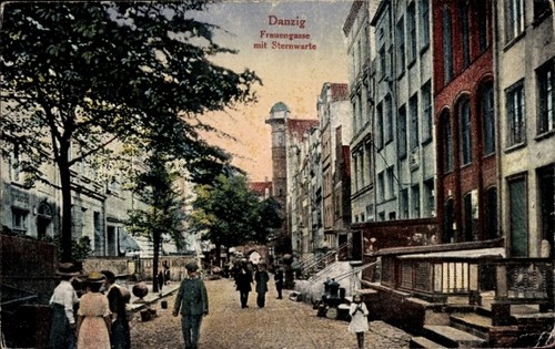 Gdańsk danzig frauengasse - ak,