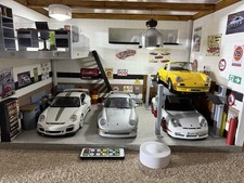 Diorama Werkstatt 1:18 mit komplett Ausstattung LED Modellbau  Autowerkstatt