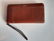 FOSSIL Damen Portemonnaie Geldbeutel Geldbörse  Portmonee Börse Medium Brown