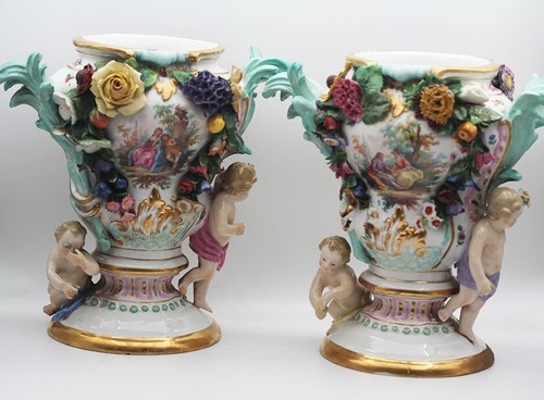 Meissen ein paar vasen - ein, mit