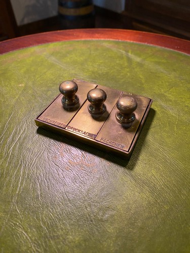 Alter messing stempelhalter - messing, 3