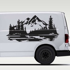 Auto aufkleber berge bäume - aufkleber,