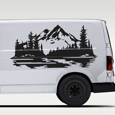Auto Aufkleber Berge Bäume Wasser Panorama Natur Reisen Offroad Dekor #1487-120