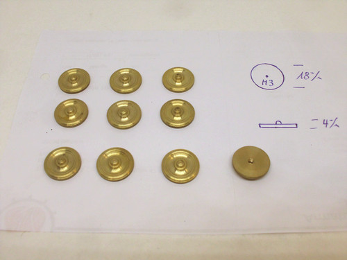 Zierrosette messing mm - zierrosette, d=18