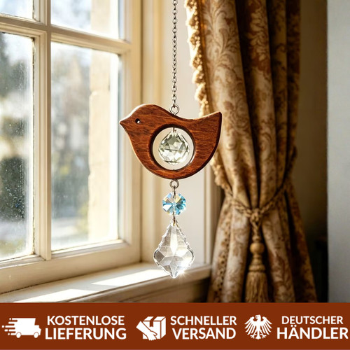 Vogel holz kristall - holz, suncatcher