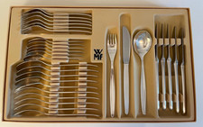 f 11-25   30-tlg. WMF Besteck Modell 4100 Stockholm für 6 Personen Silber 90
