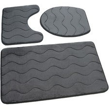 3 Tlg. Set Badematte