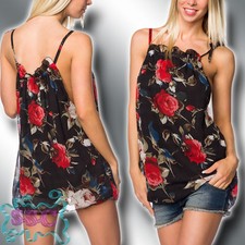 Chiffon Träger Long Top S-XL