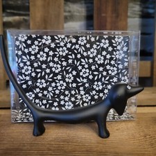 Hund schwarz Metallfigur