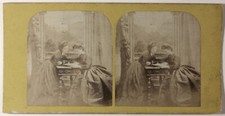 Szene Eiskunstlauf -frauen Armbanduhr L'Album Fotos Stereo Vintage Albumin c1865