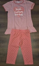 YIGGA Mädchen Shorty Pyjama Schlafanzug Gr. 146 152 orange gestreift top Zustand