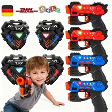 4PCS Laser Tag Guns Set Infrarot Laserpistolen Kinder Spielzeug Pistole Geschenk