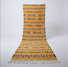 Berber Läufer aus Marokko – Handgewebt aus Wolle, Naturfarben, 240 × 80 cm