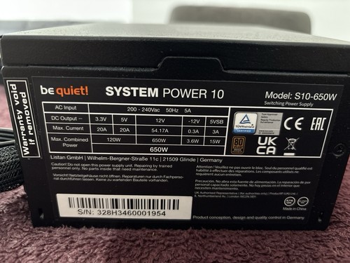 Quiet system power 10 - be,