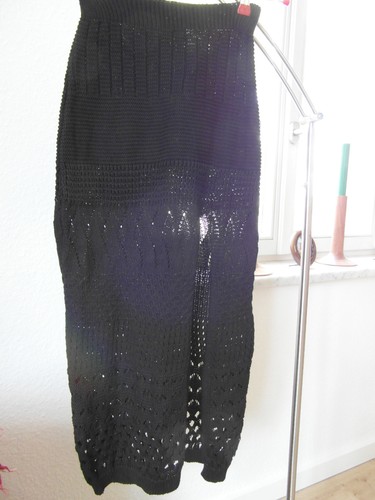 Strickrock schwarz schlitz - strickrock,