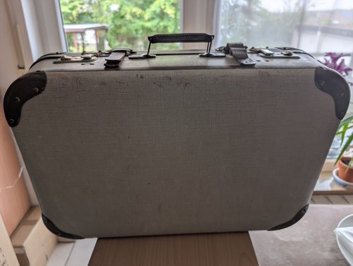 Reisekoffer vintage runder - reisekoffer, vintage,